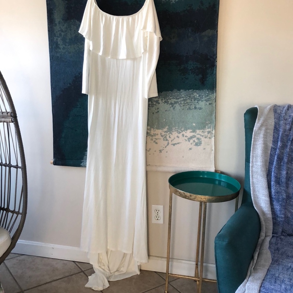 Maternity white gown